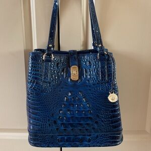 New Brahmin Sapphire Melbourne Fiora Leather Tote